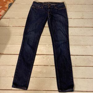 Women's Levi's Capital E Skimmer Low Skinny Premium Indigo Blue Denim Jeans